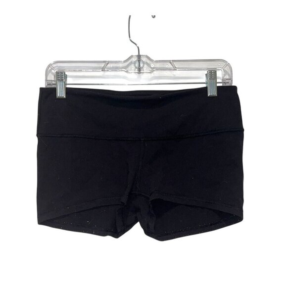 Lululemon Black Stretchy High Waisted Compression Shorts Women's Size 8 - Picture 1 of 7